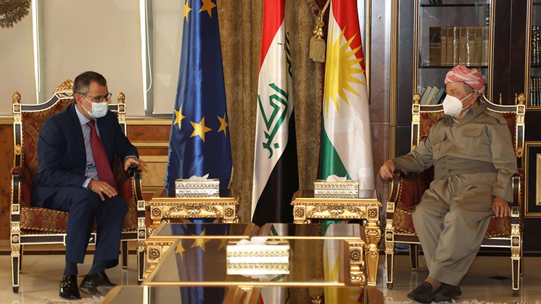 الرئيس بارزاني يستقبل سفير الاتحاد الاوروبي في العراق